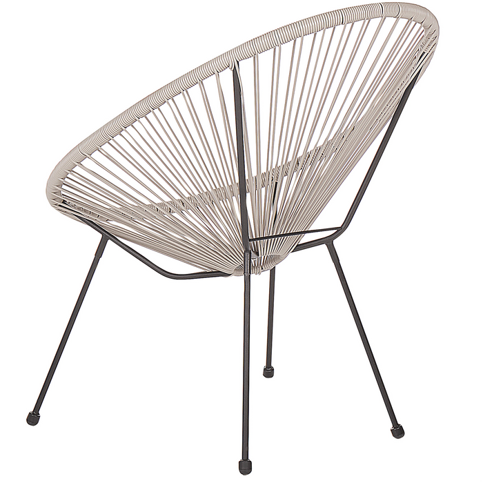 Beliani - ACAPULCO II - Bistroset voor 2 - Licht Grijs - PE rotan