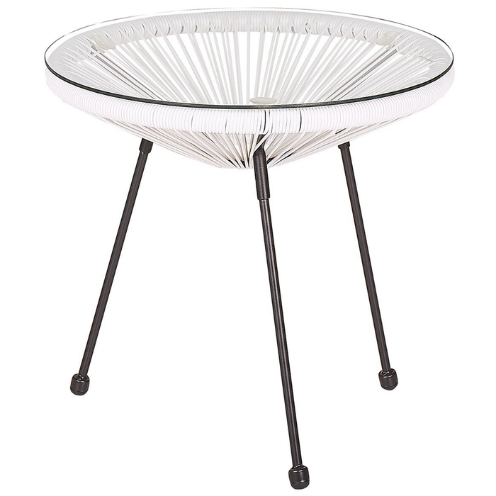 Beliani - ACAPULCO II - Bistroset voor 2 - Wit - PE rotan