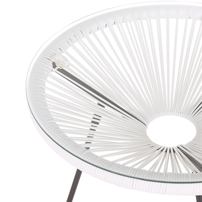 Beliani - ACAPULCO II - Bistroset voor 2 - Wit - PE rotan