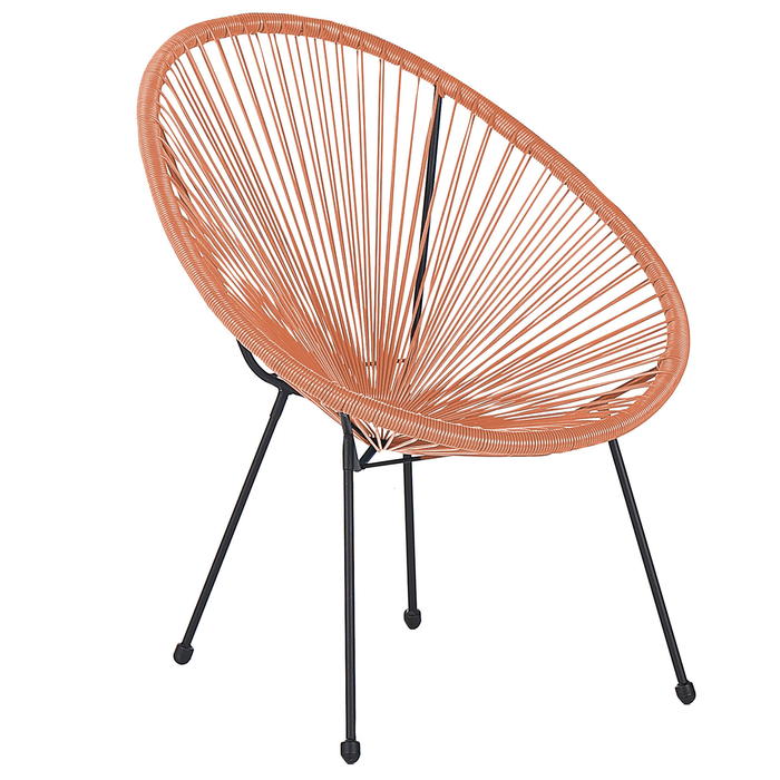 Beliani - ACAPULCO - Bistroset voor 2 - Oranje - PE rotan