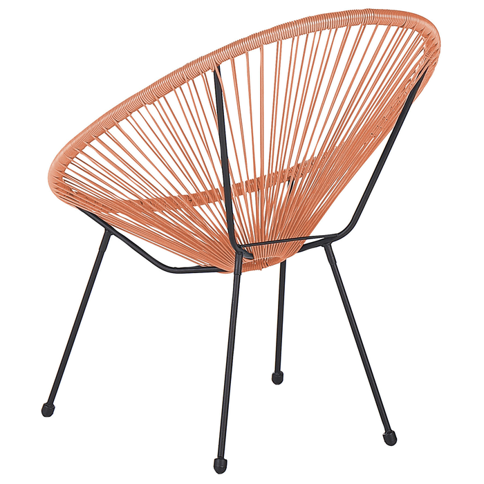 Beliani - ACAPULCO - Bistroset voor 2 - Oranje - PE rotan