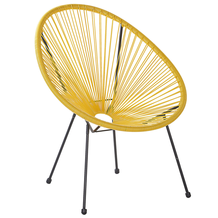 Beliani - ACAPULCO II - Bistroset voor 2 - Geel - PE rotan