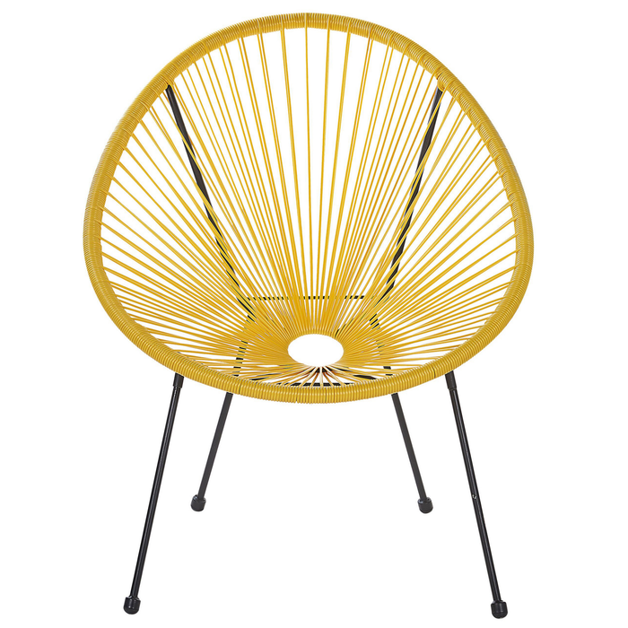 Beliani - ACAPULCO II - Bistroset voor 2 - Geel - PE rotan