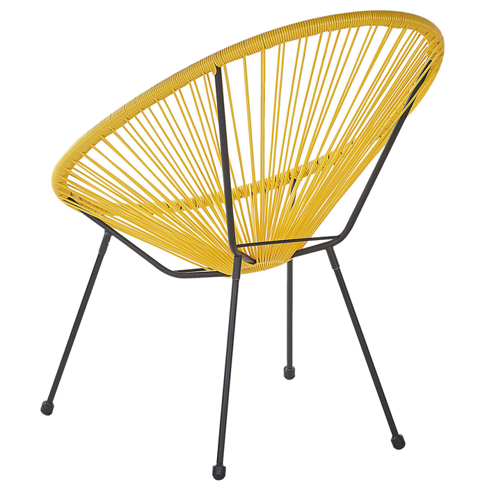 Beliani - ACAPULCO II - Bistroset voor 2 - Geel - PE rotan