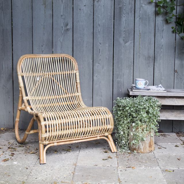 Giga Meubel - Rotan Loungestoel Naturel - Bohemian - Relaxfauteuil