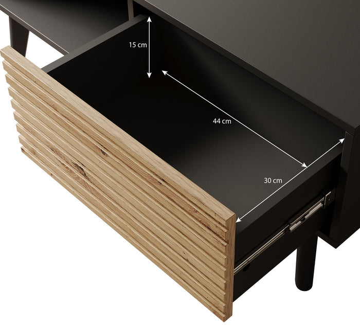Meubella Salontafel Palladium - Eiken - Zwart - 104 cm