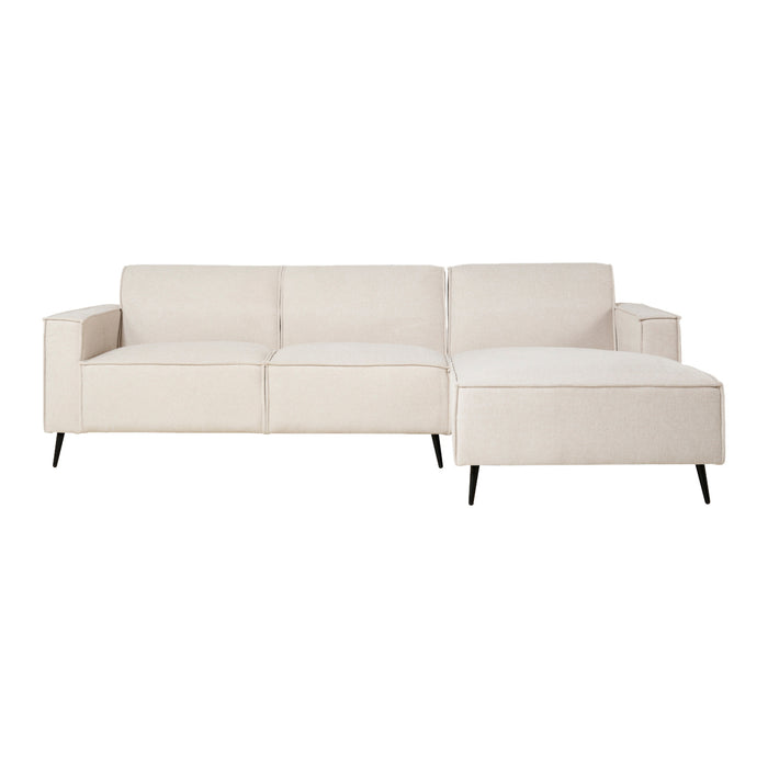 by fonQ  Bo Hoekbank met Chaise Longue Rechts - Linnen - Beige