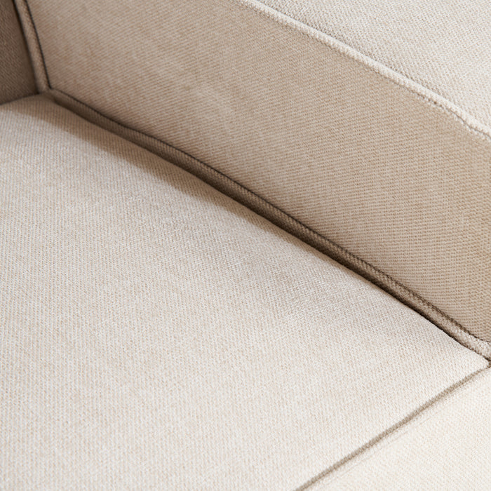 by fonQ  Bo Hoekbank met Chaise Longue Links - Linnen - Beige