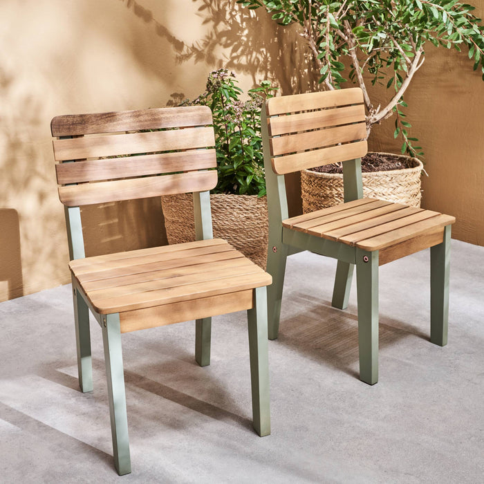 sweeek - Houten kinderstoel, binnen|buiten (set van 2)