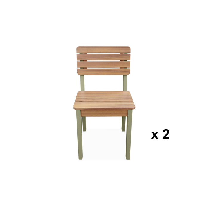 sweeek - Houten kinderstoel, binnen|buiten (set van 2)