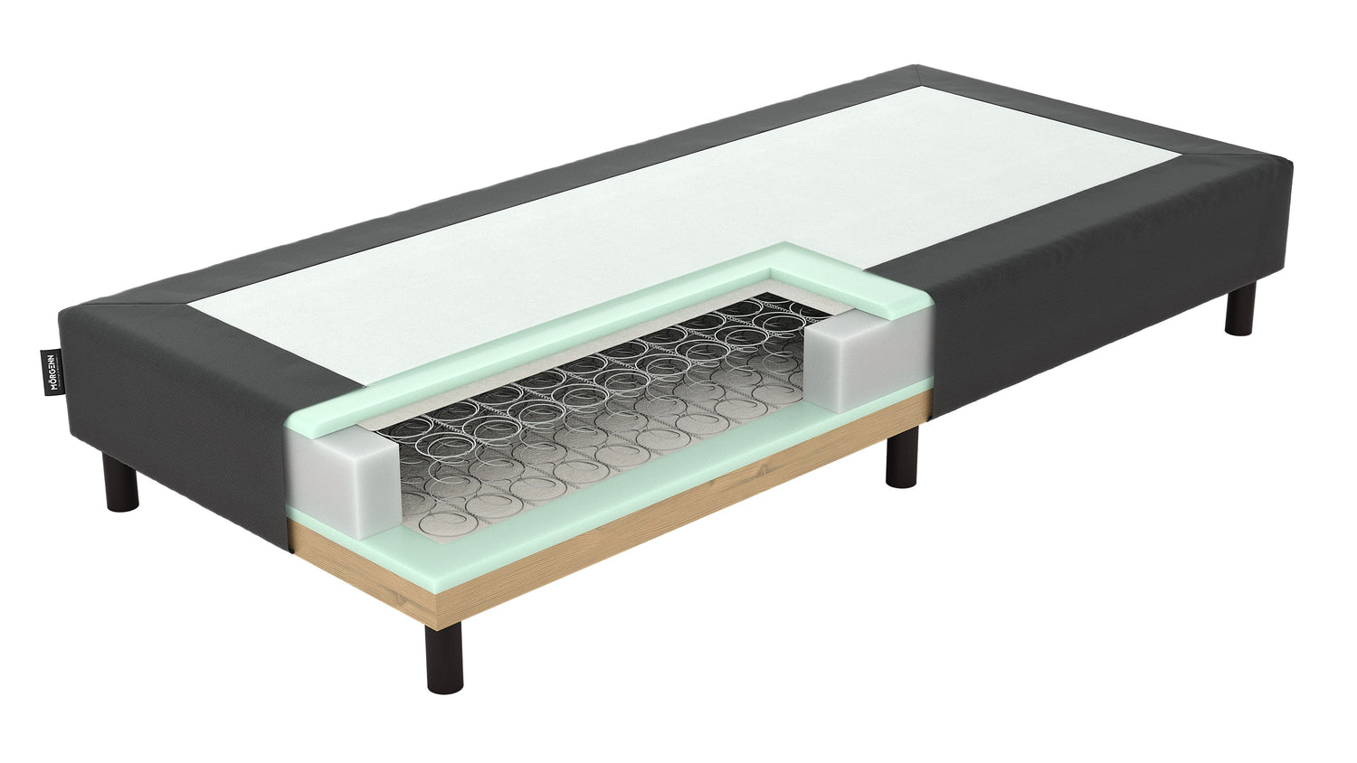 Mörgenn Losse boxspring Bonellvering Zwart 90x200
