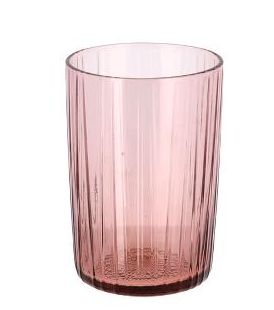 Bitz Kusintha Waterglas 280 ml - 4 stuks - Roze