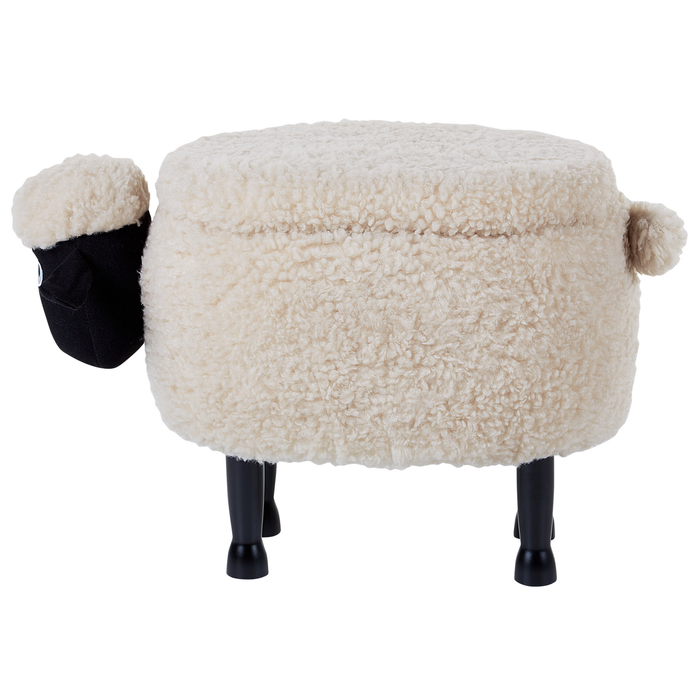 Beliani - SHEEP - Poef - Lichtbeige - Polyester