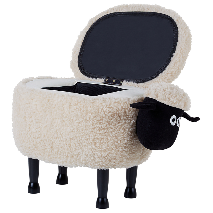 Beliani - SHEEP - Poef - Lichtbeige - Polyester
