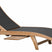WOOOD Caldo Sunlounger Outdoor Loungebed Teakhout - Zwart Textileen