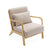 sweeek - Scandinavische fauteuil in hout en stof