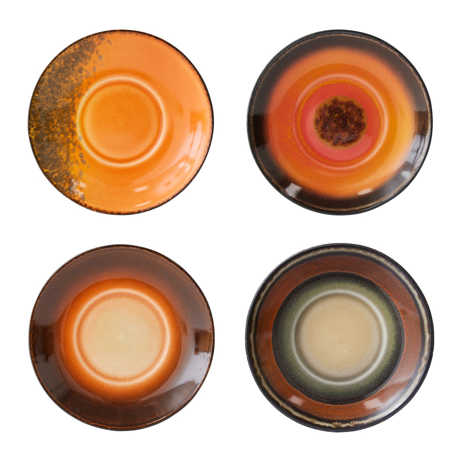 HKliving 70's Ceramics Schotels - Set van 4 - Roasts