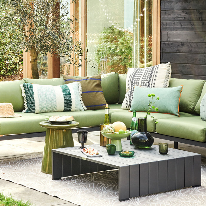 HKliving Glass Blown Vaas - Maat M - Jade