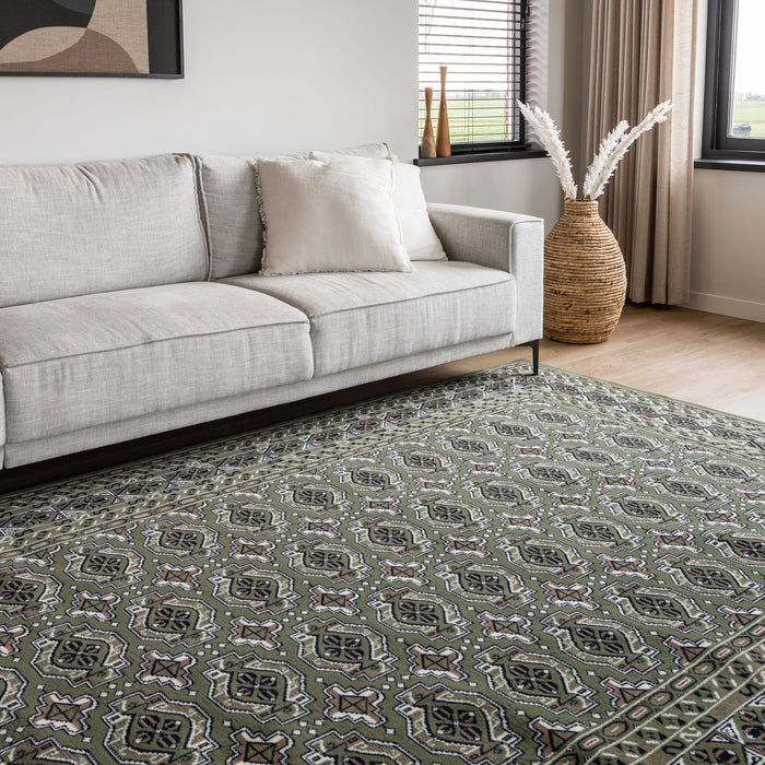 Interieur05 Vintage Vloerkleed Groen  Marad 80x150cm