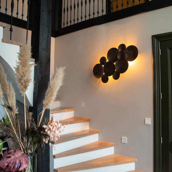 QAZQA Art deco oosterse wandlamp roestbruin 2-lichts - Mary