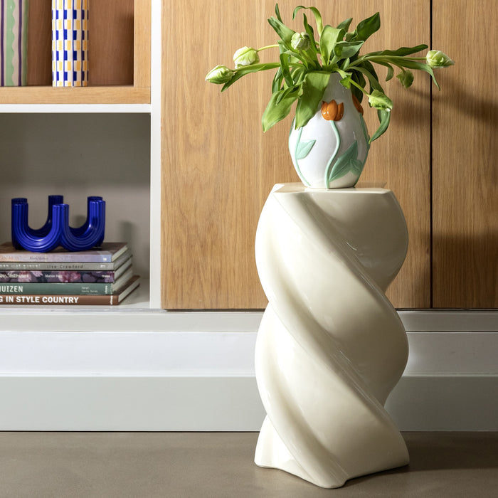 &k amsterdam Pillar Marshmallow Bijzettafel H 54 cm -  Off White