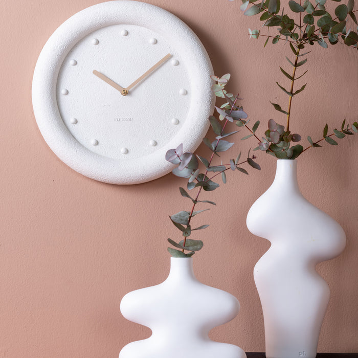 present time - Vase Organic Curves large polyresin white