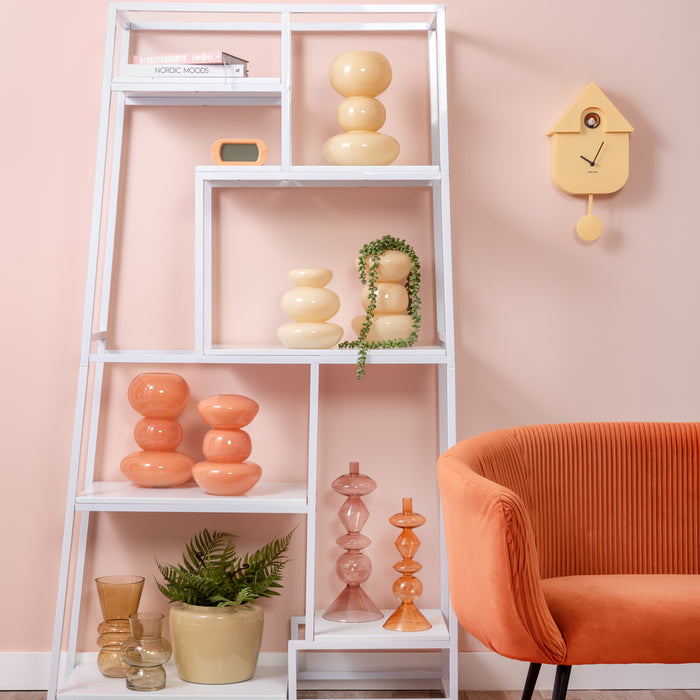 present time - Vaas Bubbles - Oranje - 19x19x30cm