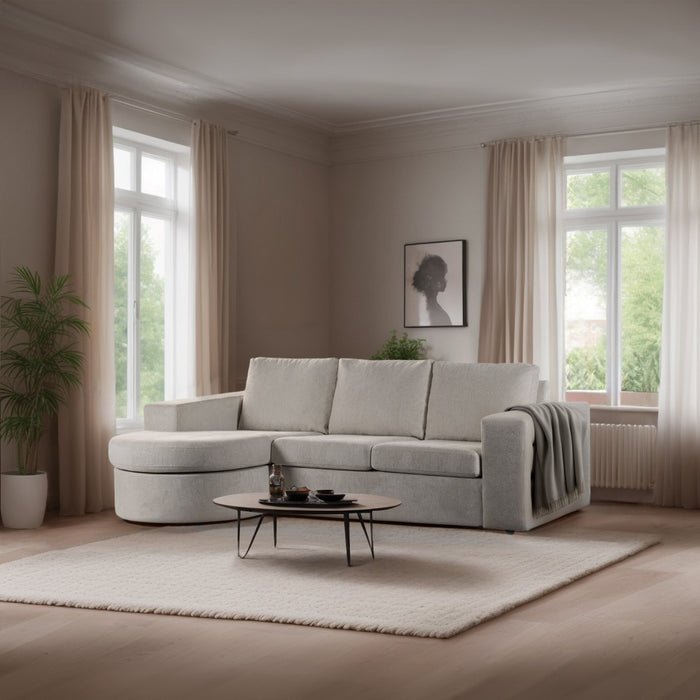 Giga Meubel - 3-Zitsbank Beige - 227x156x83cm - Stof - Bank Lord
