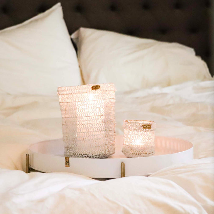 Return to Sender Witte metalen blad met standaard