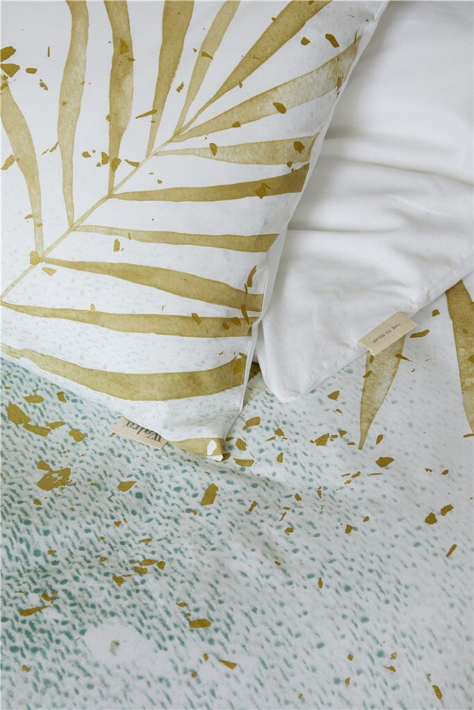 Walra - Dekbedovertrek Painted Nature - 200x220 - Groen | Goud