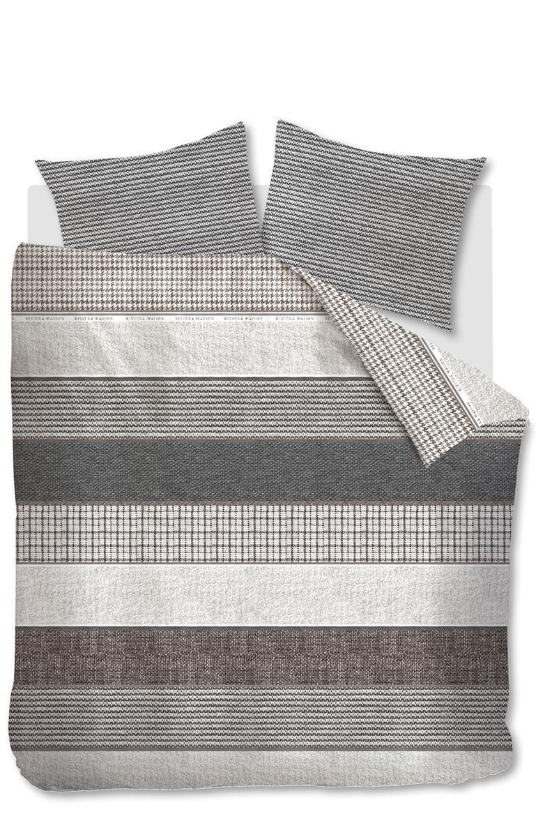 Riviera Maison Tailor  dekbedovertrek - 240x200|220 - Antraciet