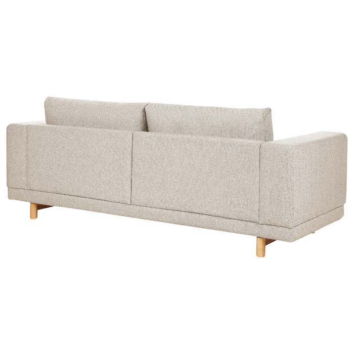 Beliani - NIVALA - Driezitsbank - Lichtbeige - Polyester
