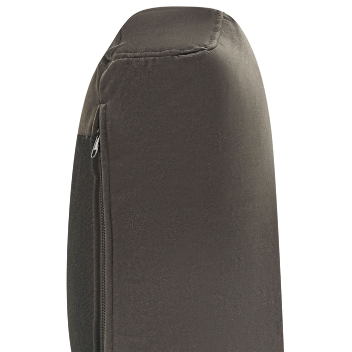 Beliani - MAUNU - Driezitsbank - Grafietgrijs - Fluweel