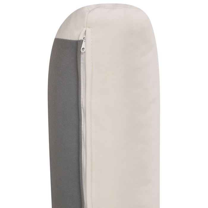 Beliani - MAUNU - Driezitsbank - Lichtbeige - Fluweel