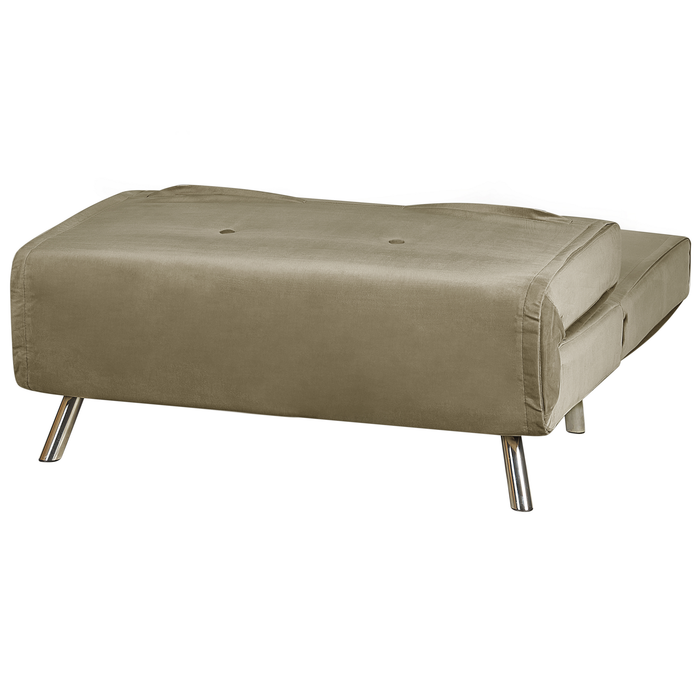Beliani - FARRIS  - Slaapbank 1-zits - Olijfgroen - Fluweel