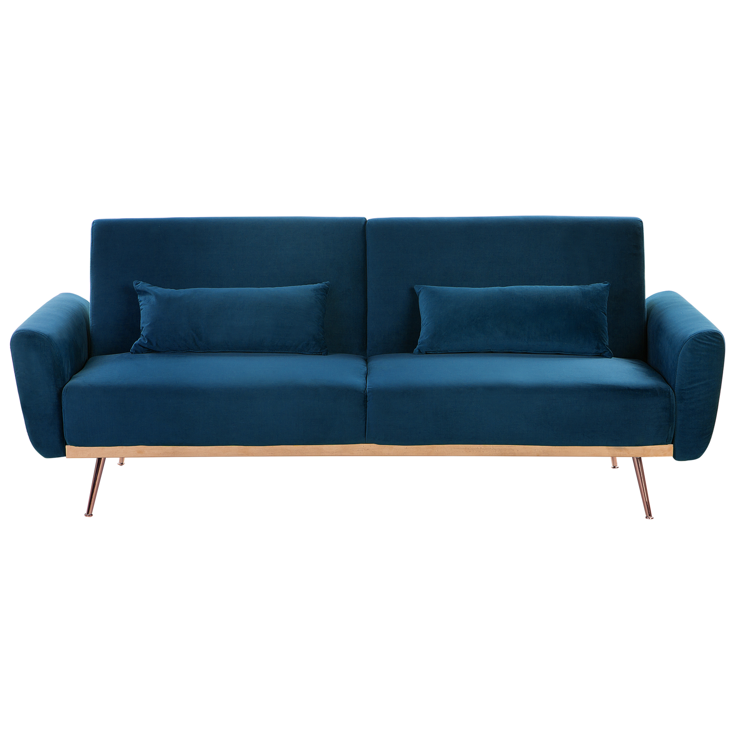 Beliani - EINA - Slaapbank 3-zits - Marineblauw - Fluweel