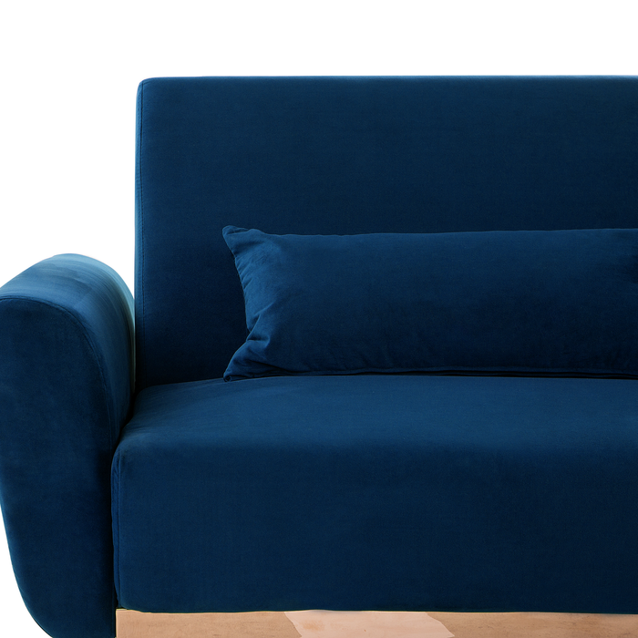 Beliani - EINA - Slaapbank 3-zits - Marineblauw - Fluweel