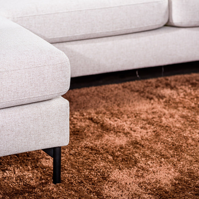 Lions Design Moulin Beige 3-zits Bank + Chaise Longue Rechts|Links