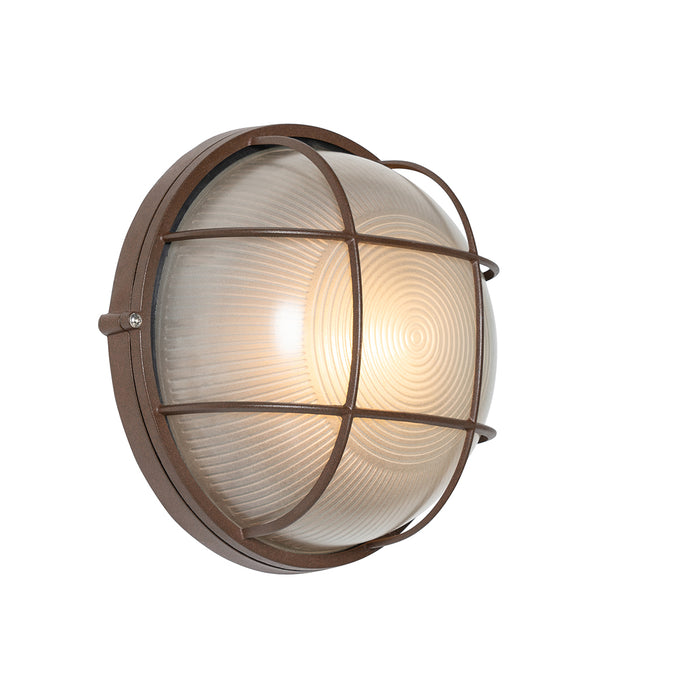 QAZQA Industriële buitenwandlamp roestbruin IP44 - Hanneke