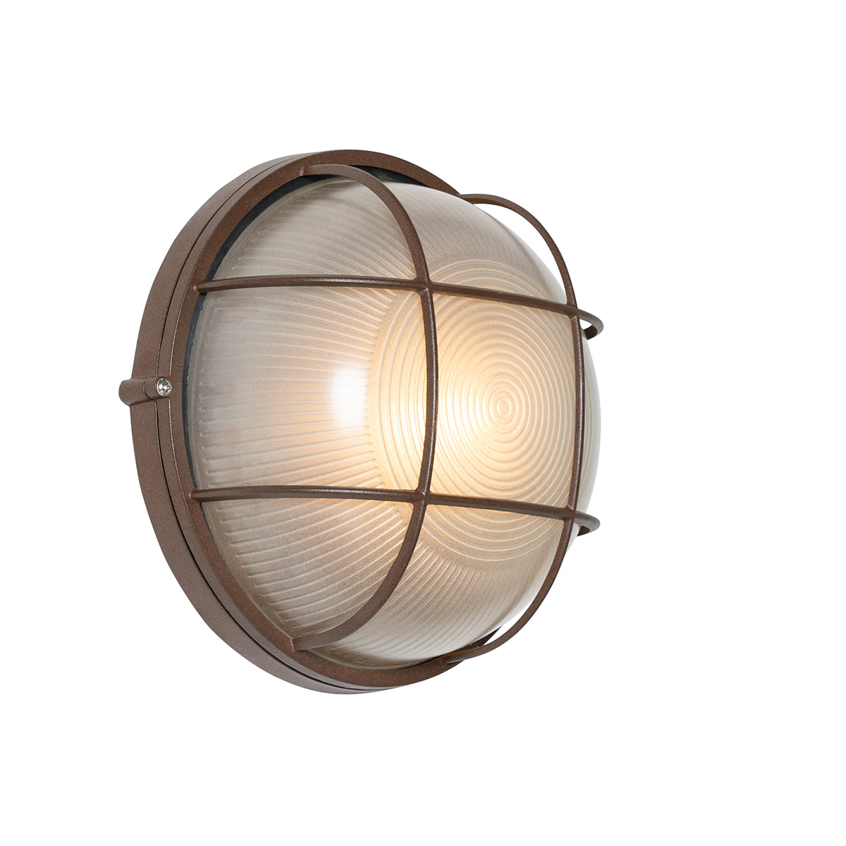 QAZQA Industriële buitenwandlamp roestbruin IP44 - Hanneke