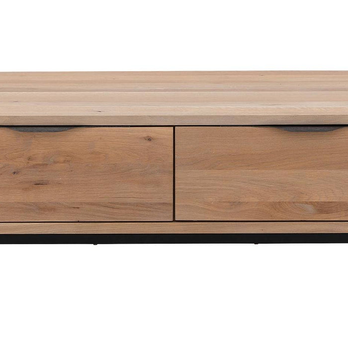 Goossens Salontafel Max in Eiken olie geborsteld grijs