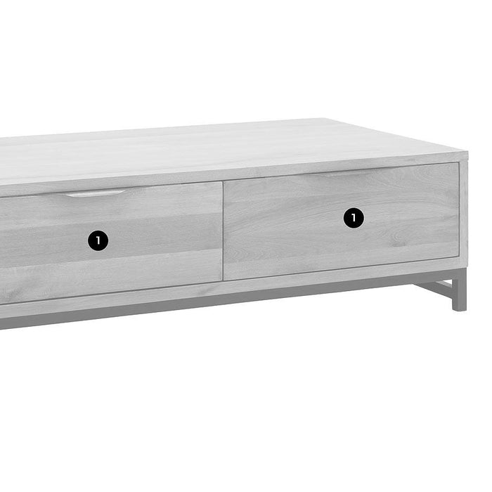 Goossens Salontafel Max in Eiken olie geborsteld grijs