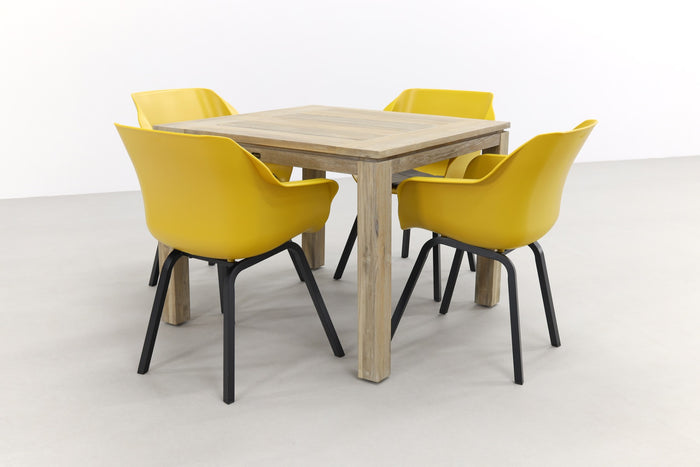 Hartman Sophie tuinstoel Yellow|Rome grey 100 cm. - 5-delig