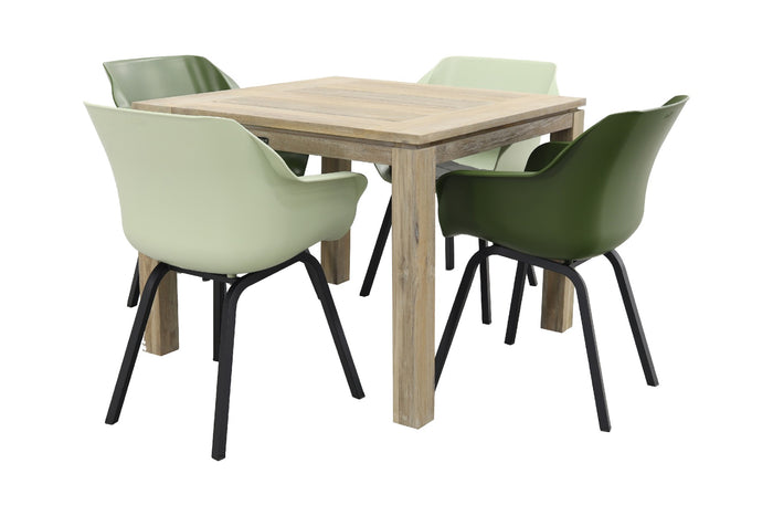 Hartman Sophie tuinstoel Moss & french|Rome grey 100 cm. - 5-delig