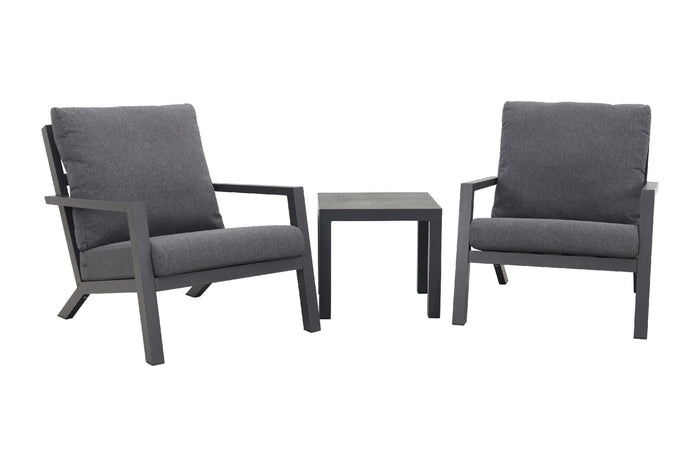 VDG Atlanta loungestoelen set + bijzettafel - 3-delig