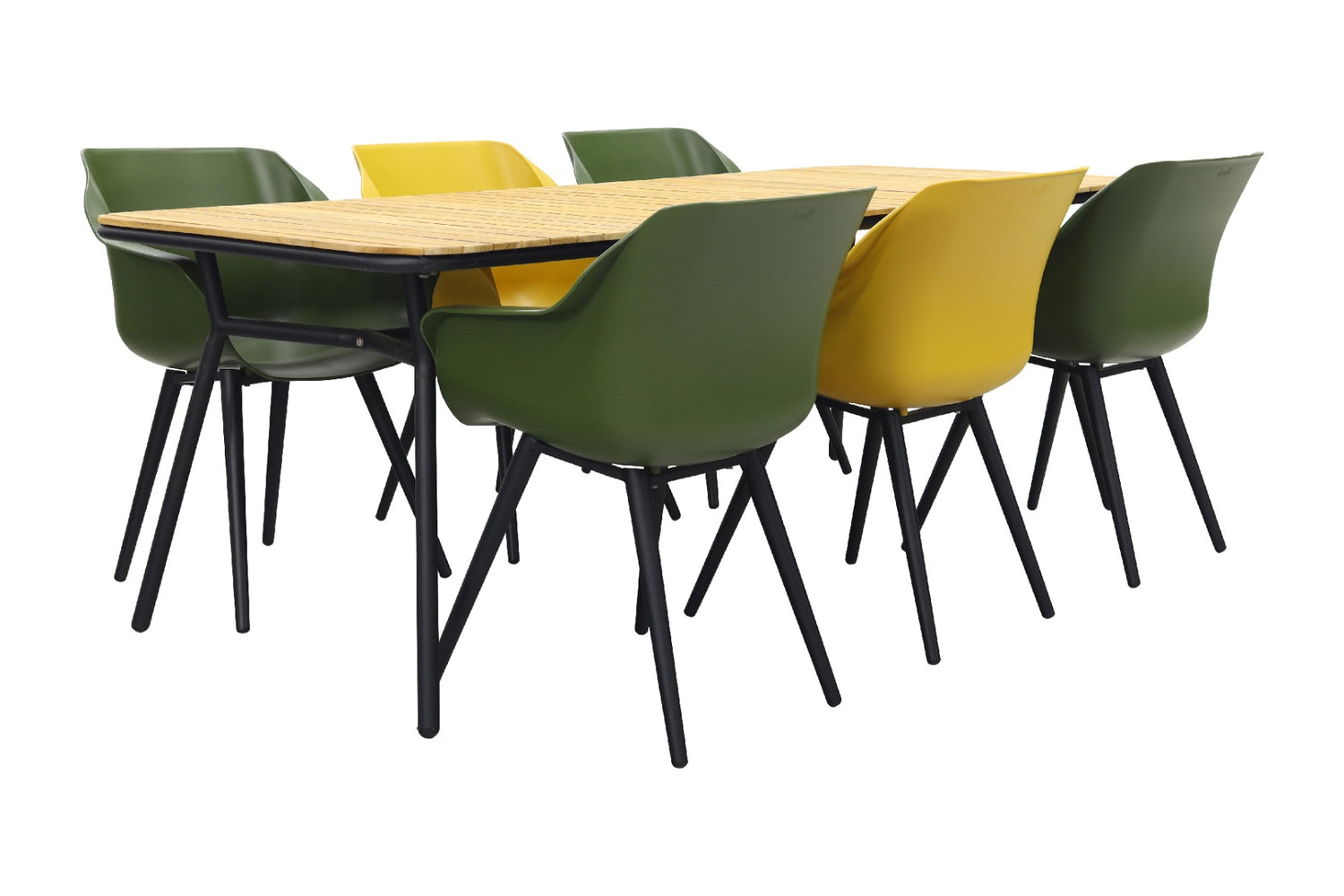 Hartman Sophie Studio Green&Yellow|Bella 220x95 cm. - 7-delige tuinset