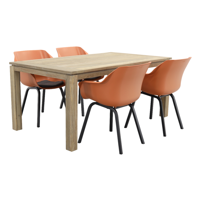 Hartman Sophie Element Terra|Rome grey 170 cm. tuinset - 5-delig