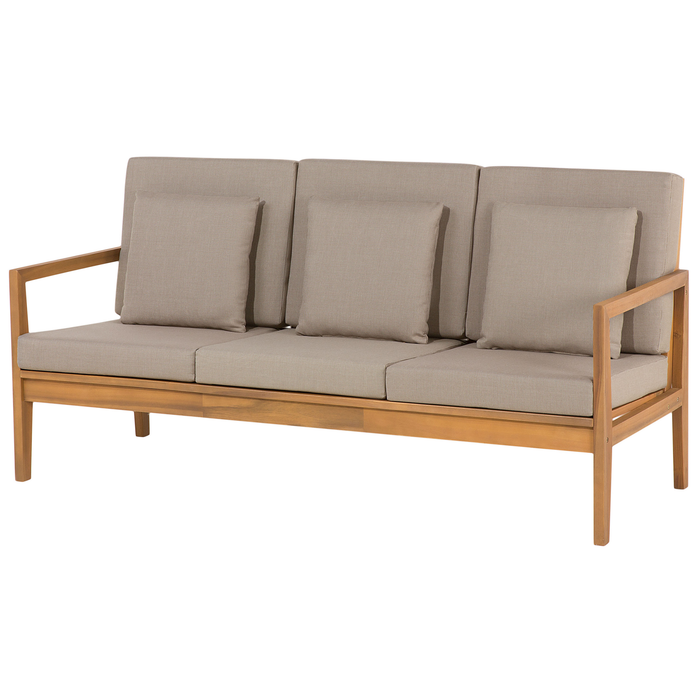 Beliani-PATAJA-Loungeset voor 7-Grijs-FSC® gecertificeerd acaciahout