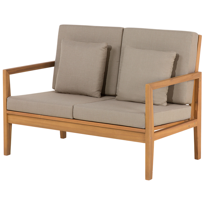 Beliani-PATAJA-Loungeset voor 7-Grijs-FSC® gecertificeerd acaciahout