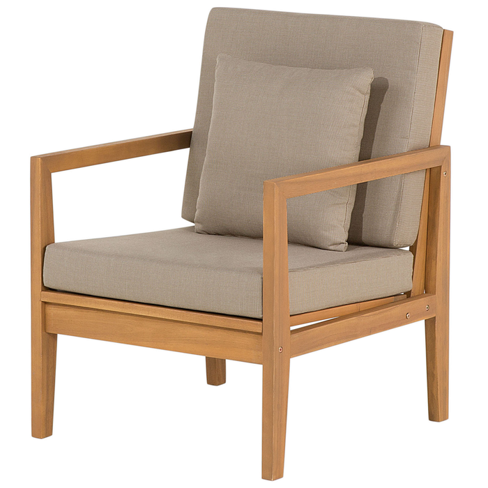 Beliani-PATAJA-Loungeset voor 7-Grijs-FSC® gecertificeerd acaciahout